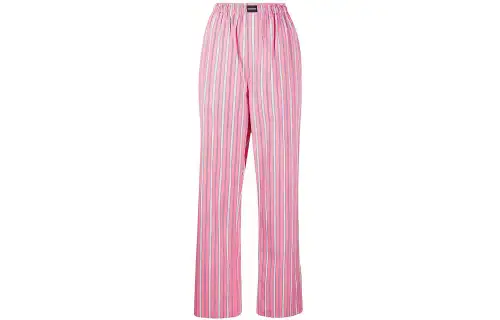 Balenciaga Casual Pants Women's Pink Moderate Straight Fit Pants