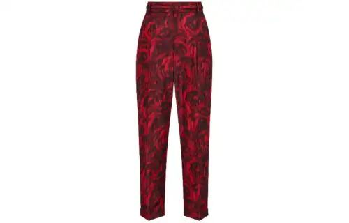 Christian DIOR All Over Patterned Belted Pants