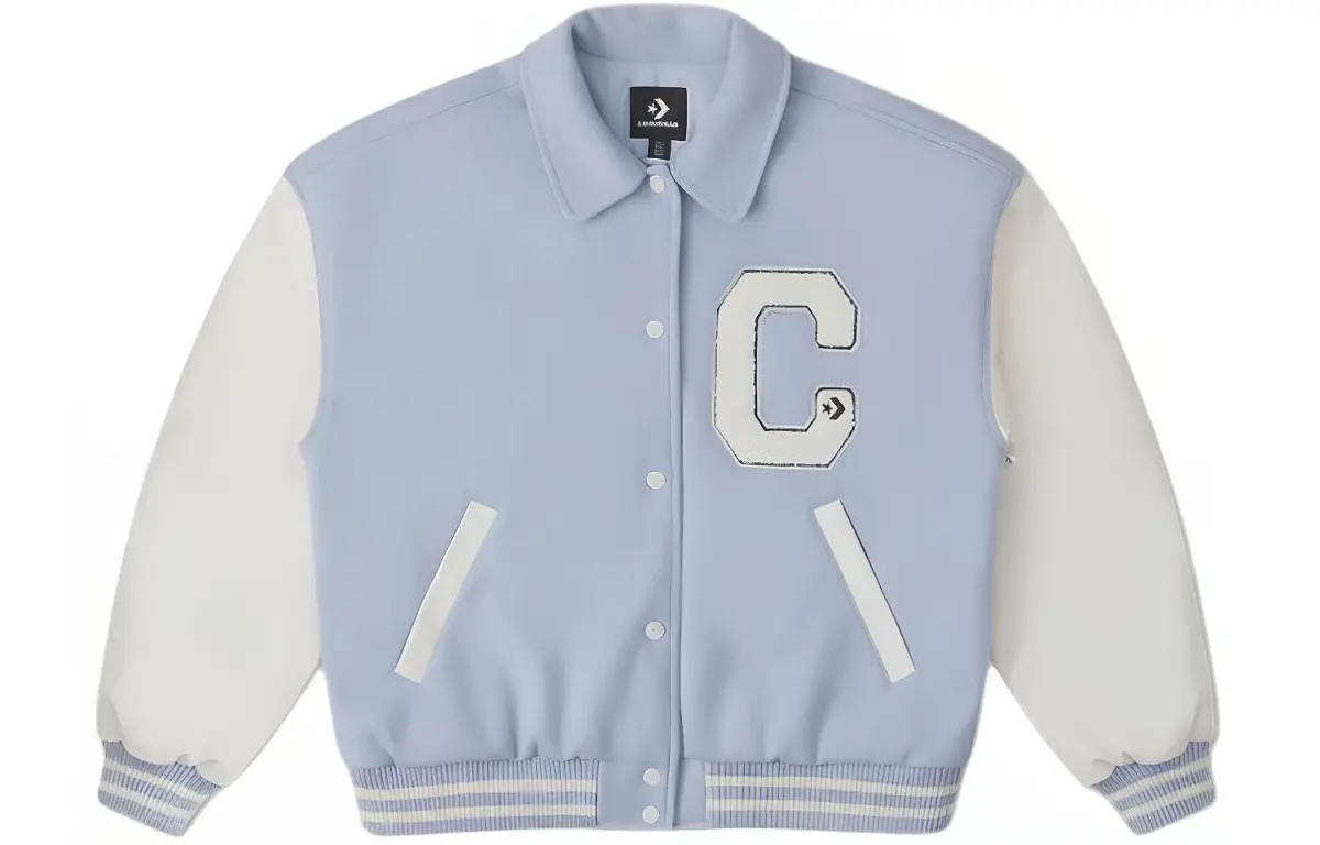 Converse Baseball Jacket Women's Light Blue