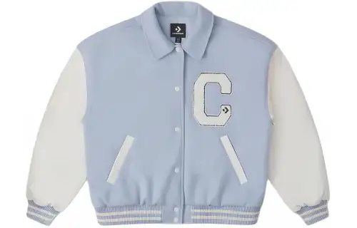 Converse Baseball Jacket Women's Light Blue