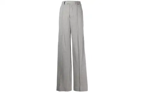 Vetements Knitted Sweatpants Women's Gray Moderate Wide Leg Pants