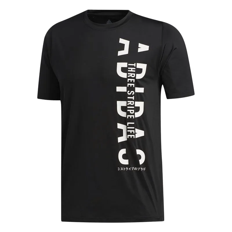 Adidas T-Shirts Men's Black Crew Neck Moderate