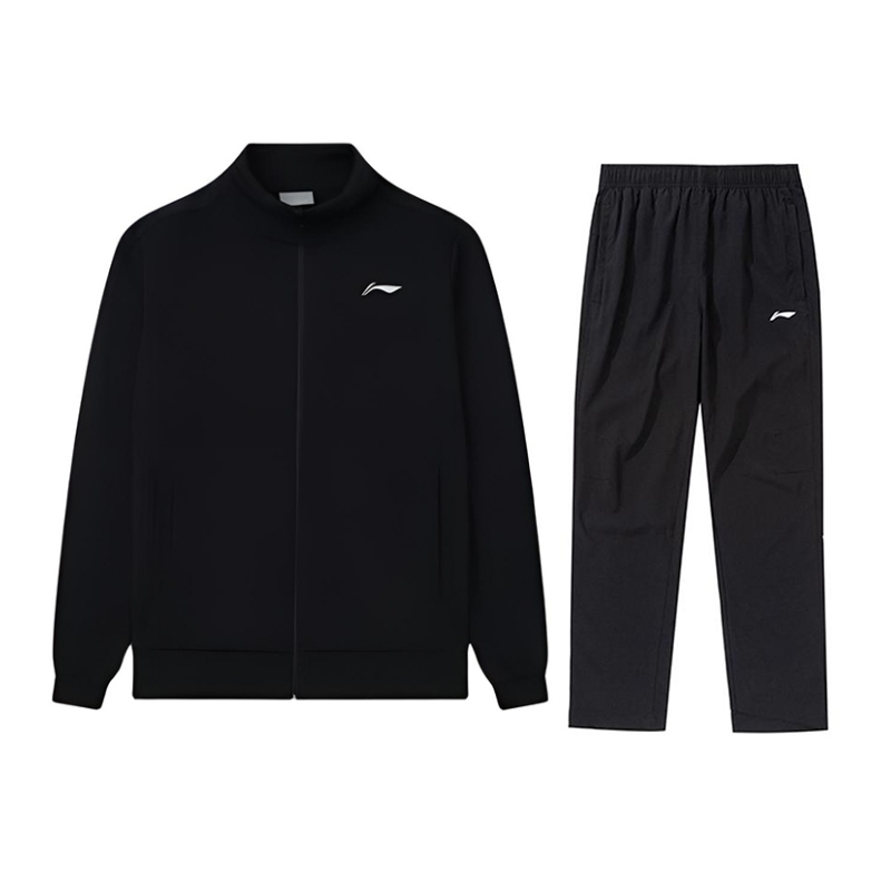 Li Ning Football Casual Sportswear Men’s Standard Black Top+Pants
