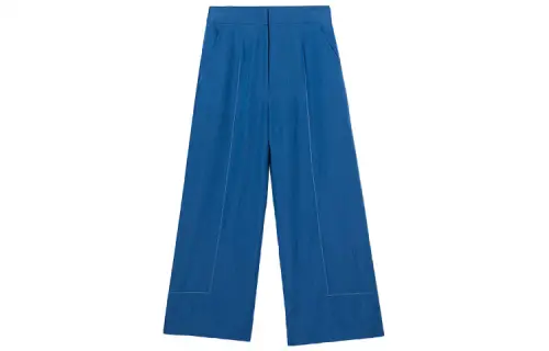 Burberry Topstitched Wide leg Trousers