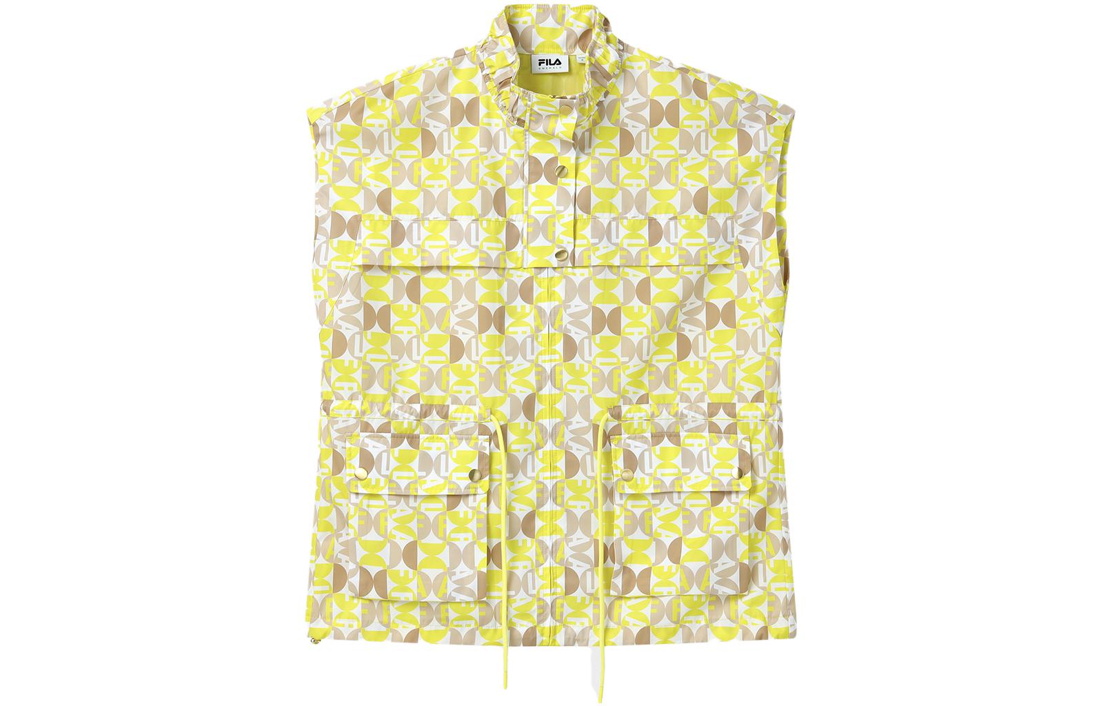 FILA Vests Women's Yellow Stand Collar Moderate Other