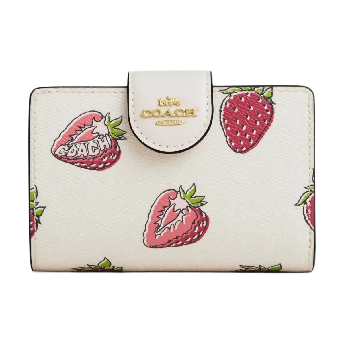 COACH Coated Canvas Wallet Women's White