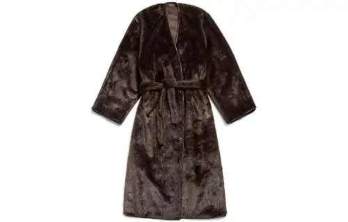 Balenciaga SS24 Coat Loose Fit Women's Brown