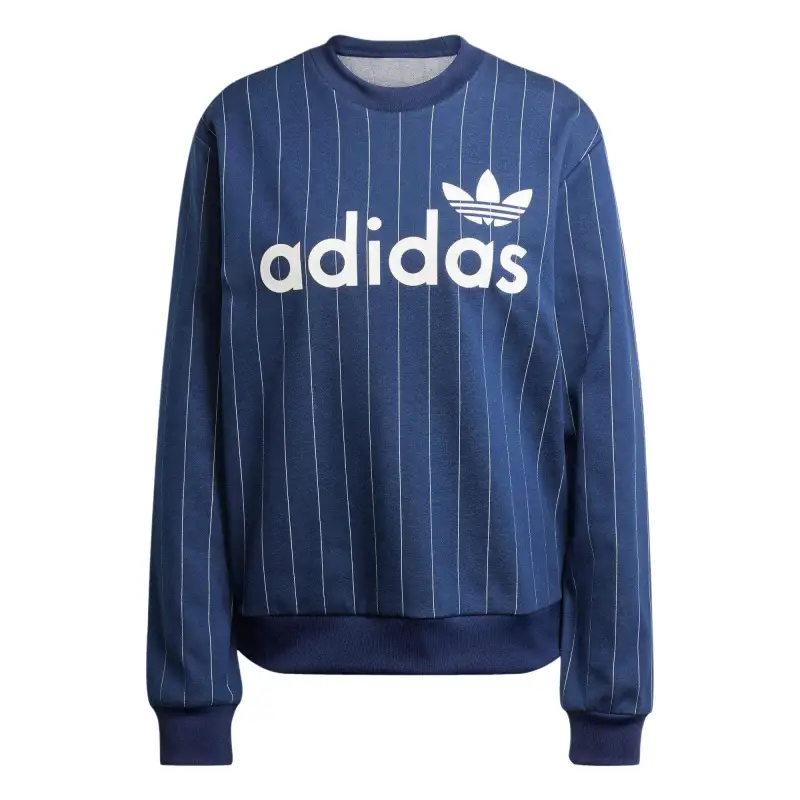 Adidas Originals pinstripe-pattern graphic-print sweatshirt