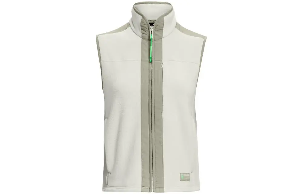 Under Armour Microfleece Vests Women's Green Stand Collar Moderate Other