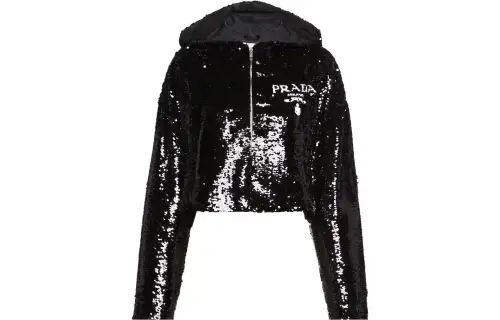 PRADA Cropped Coats Women's Black Moderate
