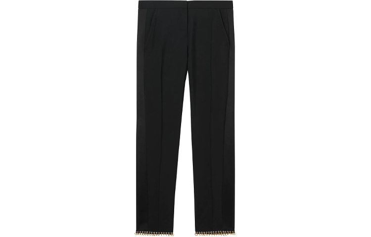 Burberry Casual Pants Women's Black Moderate Straight Fit Pants