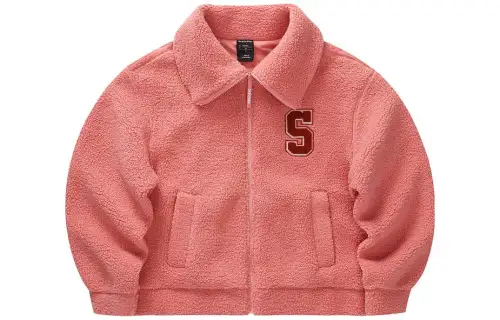 Skechers Sports Life Collection Velvet Jackets Women's Peachy Pink/0161 Lapel Moderate