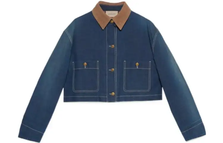 【Previous Season】corduroy-collar denim jacket