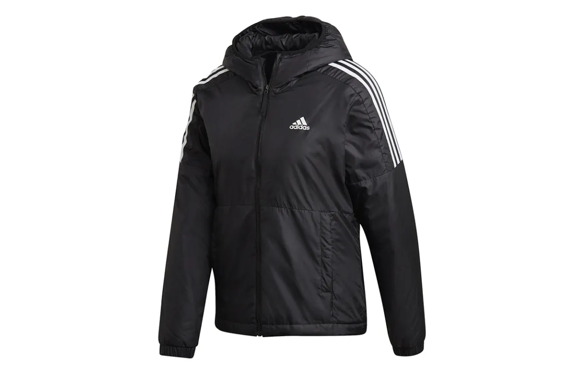 Adidas Essential Puffer Jackets Women's Black Hooded Moderate Other