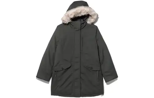 Timberland Coats Women's Green Hooded Moderate Straight Fit