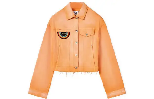 LOEWE Cropped Denim Jacket 'Mandarin'