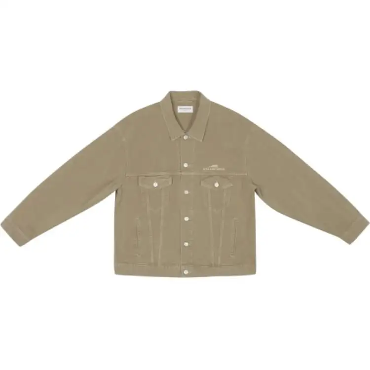 Balenciaga Denim Jacket Loose Fit Women's Beige
