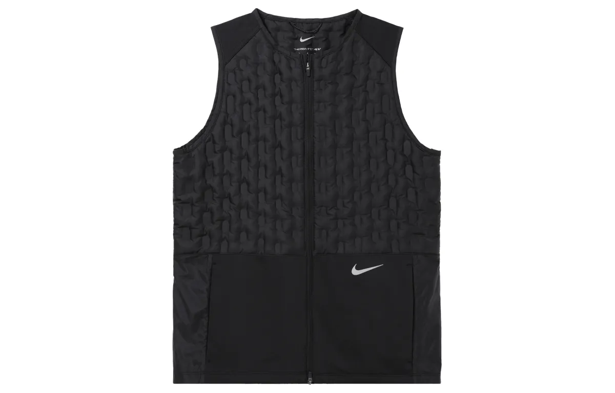 Nike Women's Logo Embroidered Warm Down Vest Black