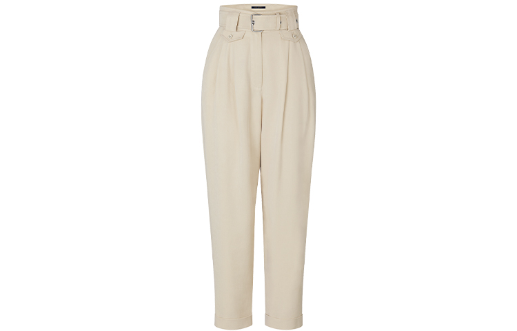 LOUIS VUITTON New Quarterly Products Of LV Casual Pants Women's Khaki Moderate Tapered Pants