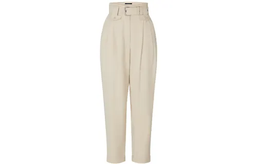LOUIS VUITTON New Quarterly Products Of LV Casual Pants Women's Khaki Moderate Tapered Pants