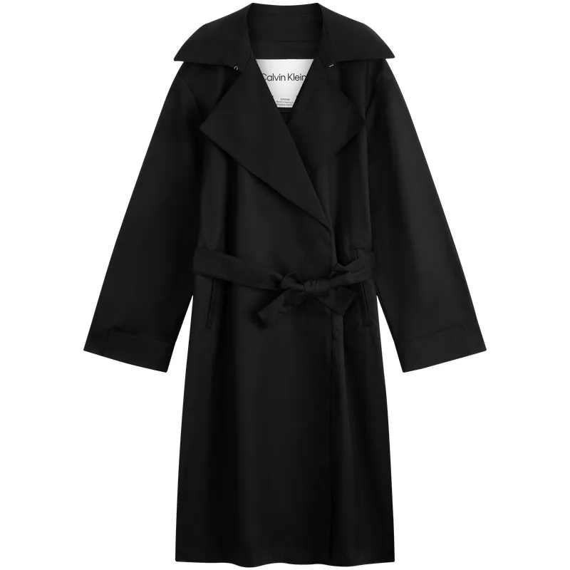 CALVIN KLEIN Trench Coat Women's Space Black