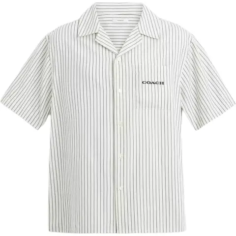 COACH Shirts Men's Gray Lapel Moderate