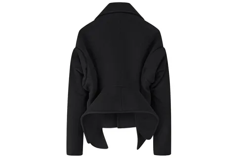 Balenciaga Cropped Coat Women's Black