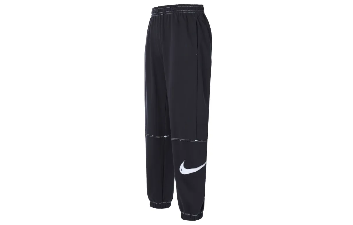 Nike Knitted Sweatpants Women's Black Moderate Cuffed Pants