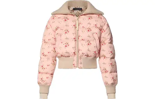 LOUIS VUITTON Floral Print Puffer Jacket