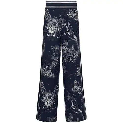 DIOR FW22 Casual Pants Women's Dark Blue