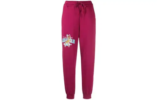 Adidas Originals Knitted Sweatpants Women's Magenta Moderate Cuffed Pants