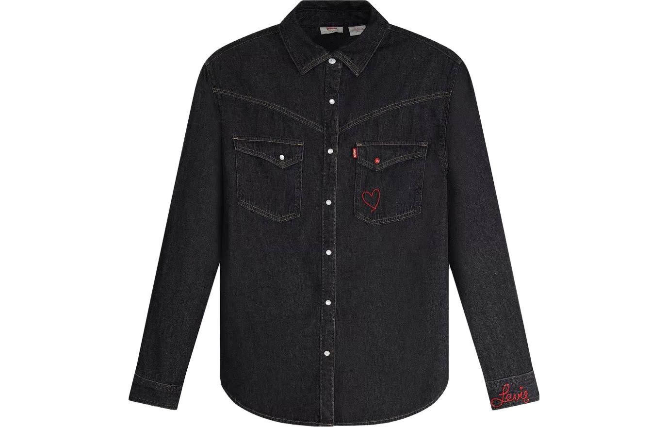 Женская куртка Levis (черная джинсовая)