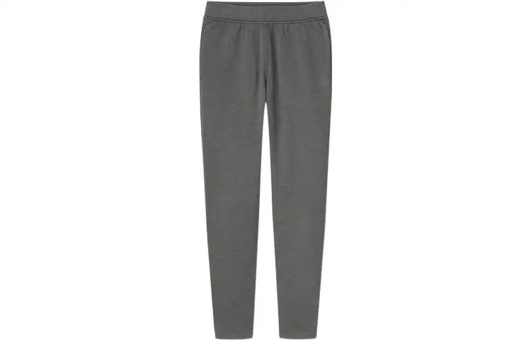 UNIQLO Straight Fit Pants Moderate Casual Pants Women's Dark Gray