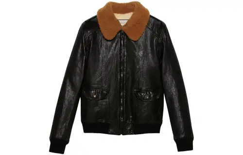 GUCCI Leather Jackets Women's Black Lapel Moderate Other
