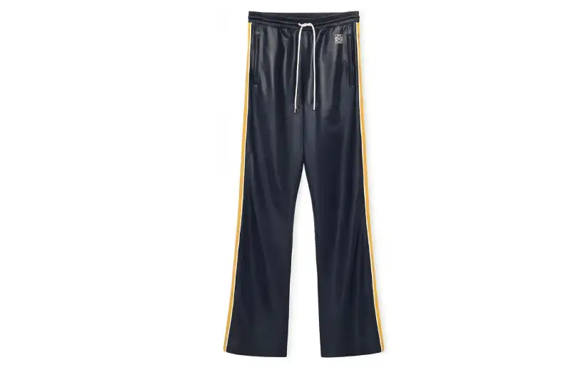 LOEWE Knitted Sweatpants Women's Marine Blue Moderate Straight Fit Pants