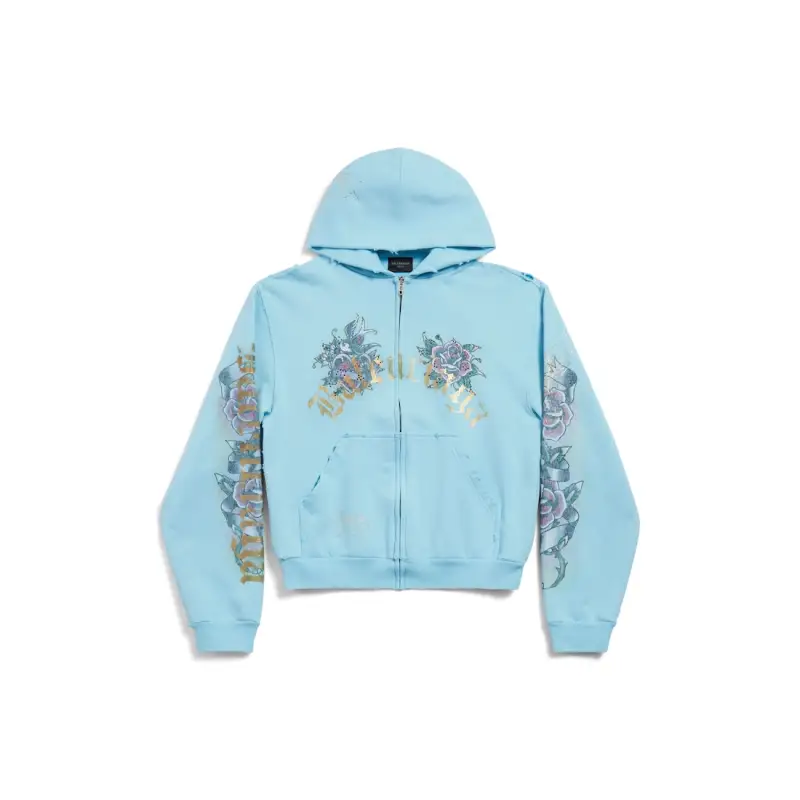 Balenciaga Sweatshirt Slim Fit Women's Blue