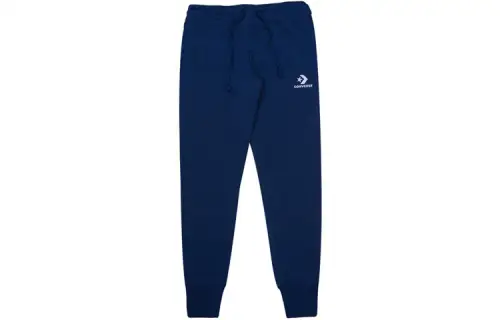Converse Knitted Sweatpants Women's Blue Thickened Straight Fit Pants