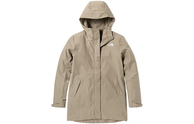 THE NORTH FACE Urban Exploration Waterproof, Windproof, And Breathable Windbreaker Jacket Women's Khaki