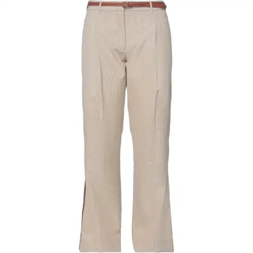 Burberry Casual Pants Women's Beige Moderate Wide Leg Pants