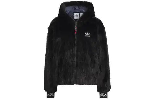 Adidas Originals x FEIFEI RUAN FUR Velvet feel Coat Women's Black