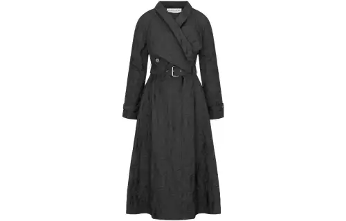 DIOR Coats Women's Black Moderate Straight Fit