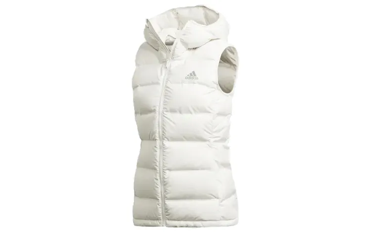 Adidas Down Vests Women's Bright White Hooded (Non-detachable) Moderate Other