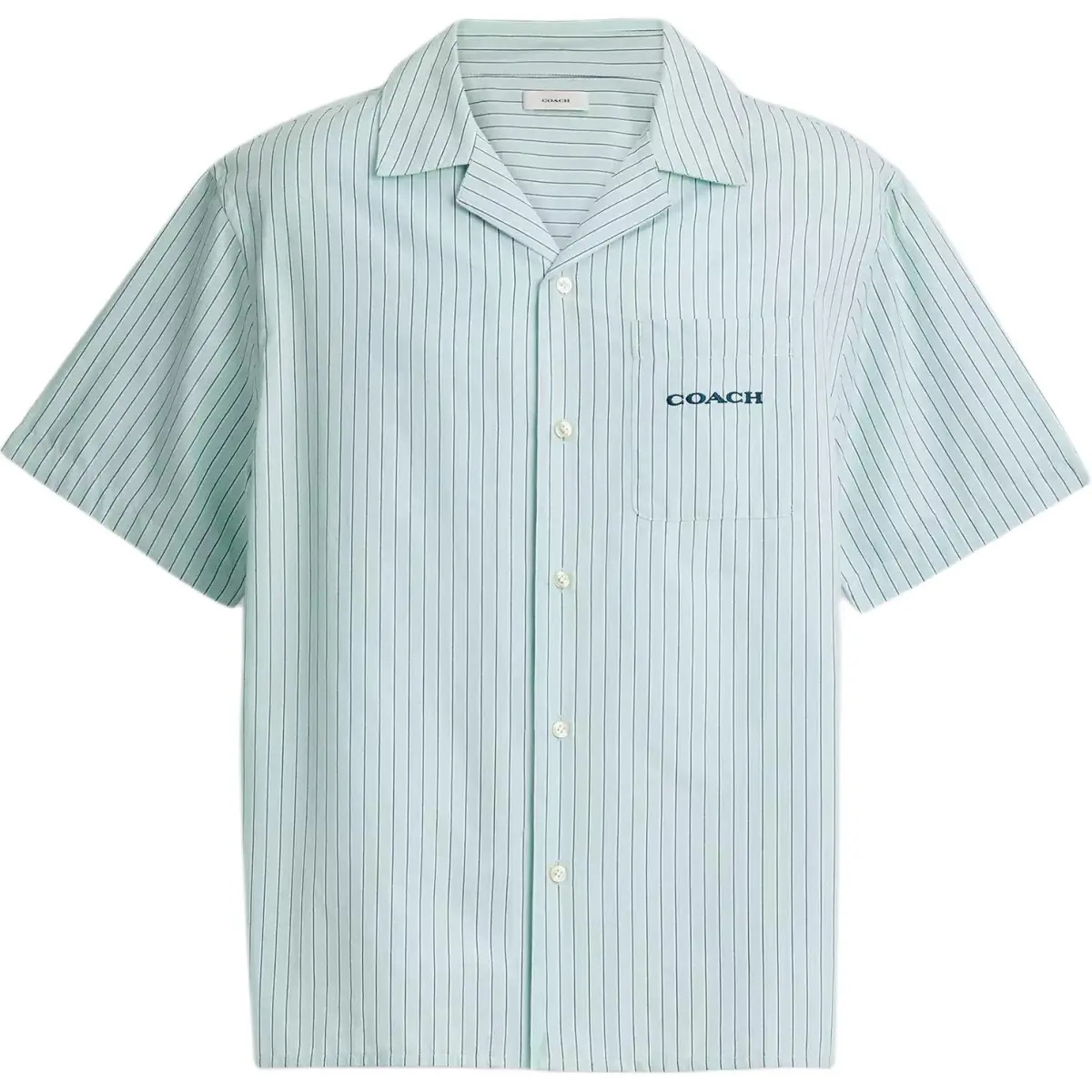 COACH Shirts Men's Mint Lapel Moderate Straight Fit