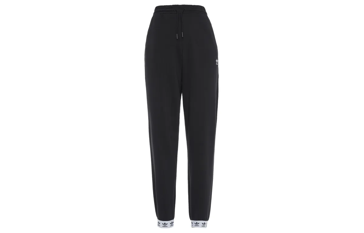 Adidas Originals Tape Jogger Solid Color Fleece Lined Logo Micro Logo Elastic Cuff Thermal Casual, Winter