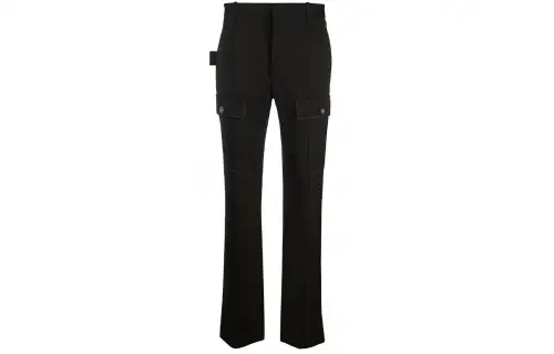 Bottega Veneta High Waist Wool Trousers Black