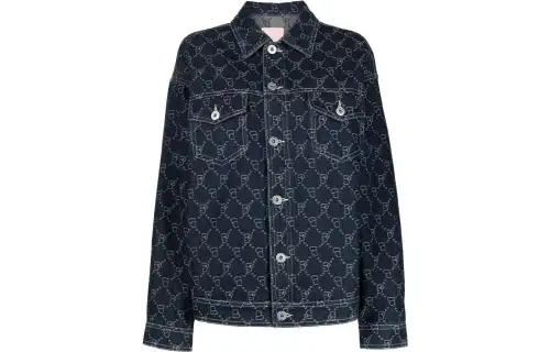 A BATHING APE Denim Jackets Women's Indigo Lapel Moderate Straight Fit