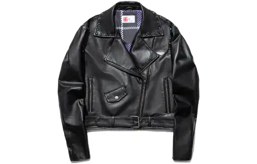 Li Ning x PLEASURES Leather Jacket Women's Black