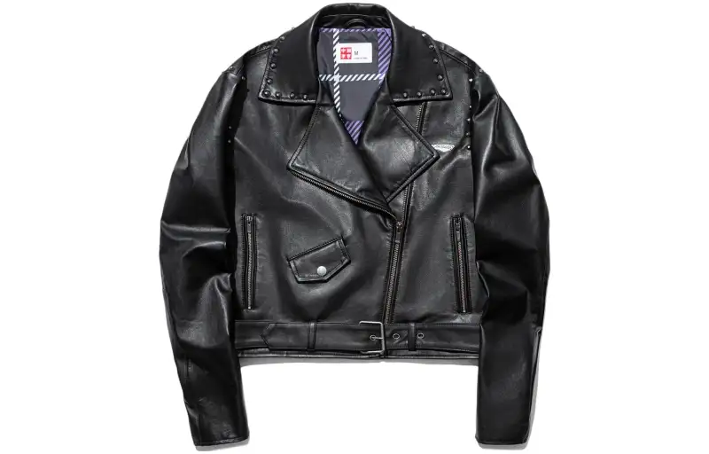 Li Ning x PLEASURES Leather Jacket Women's Black