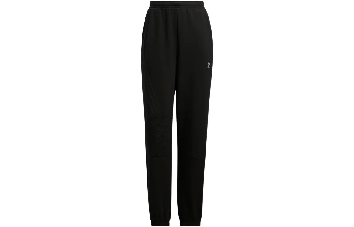 Adidas Knitted Sweatpants Women's Black Moderate Cuffed Pants