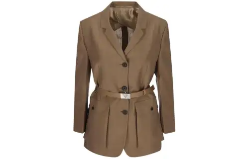 PRADA SS24 Business Suit Coat Women's Brown